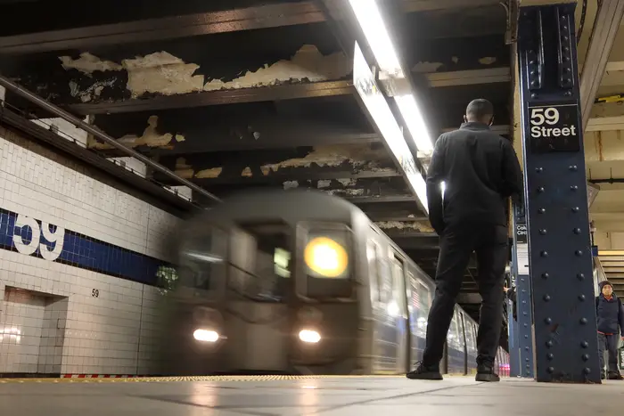 Subway train in New York City